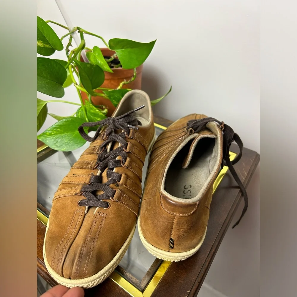Billy Reid x K-Swiss Sneaker - Cognac Brown Leather - Made in USA - 9.5 - Picture 2 of 13